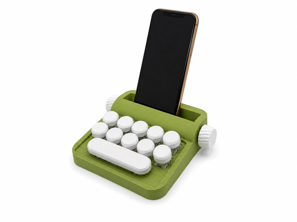 Typewriter Fidget Clicker Phone Stand