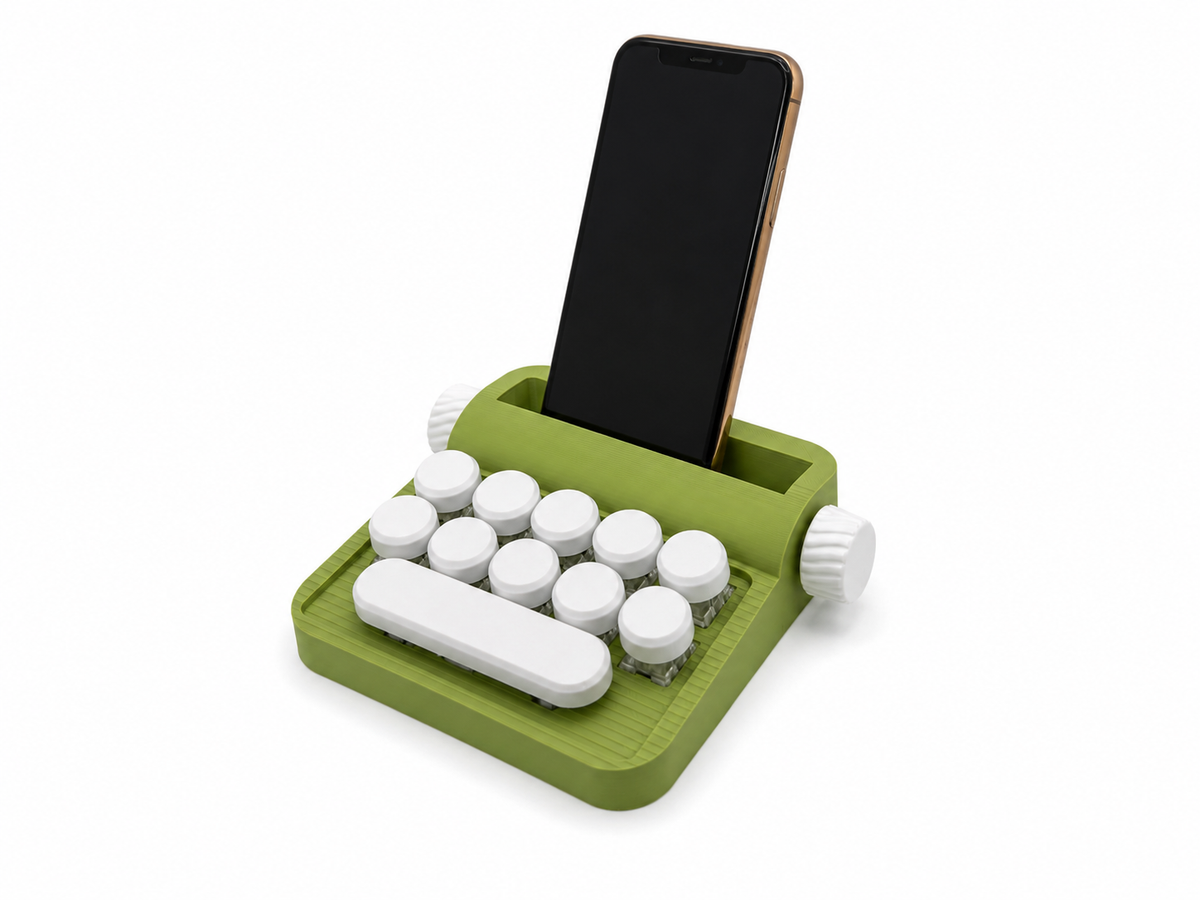 Typewriter Fidget Clicker Phone Stand